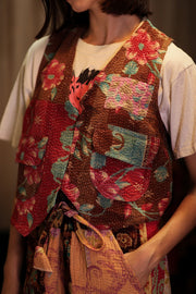 MARLENE KANTHA GILET VEST MINT CHOCOLATE