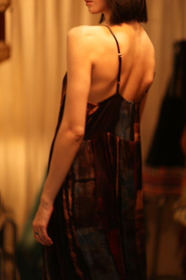 LILY SILK DRESS RED STRIPE