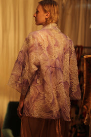 LILAL EMBROIDERED SEQUIN KIMONO OMANI