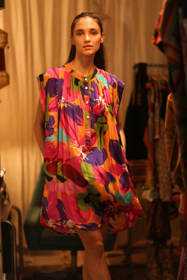 SILK DRESS MARY COLOR BOMB