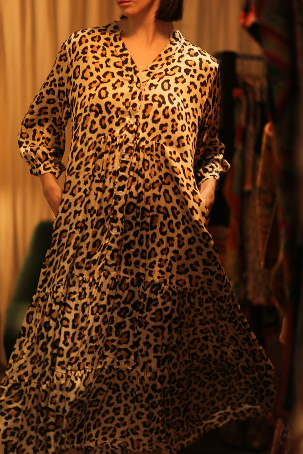 SUSIE SILK DRESS LEO