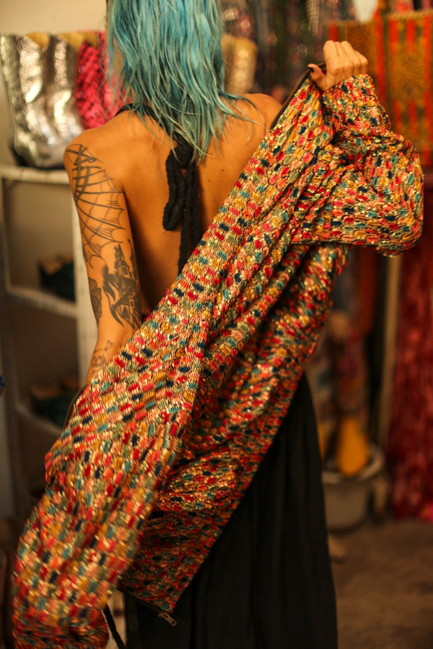 EMBROIDERED SILK BOMBER JACKET LEROY