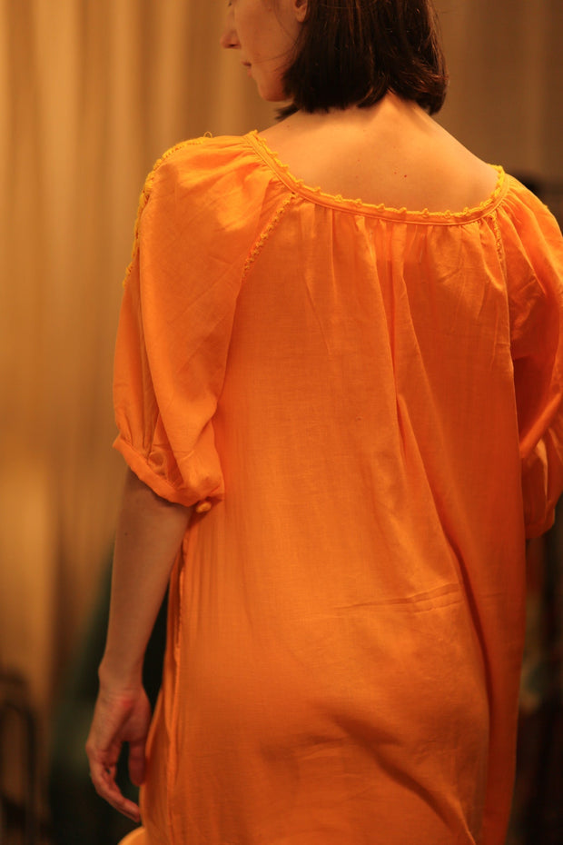 ADELE EMBROIDERED FLOWER DRESS - sustainably made MOMO NEW YORK sustainable clothing, dress slow fashion