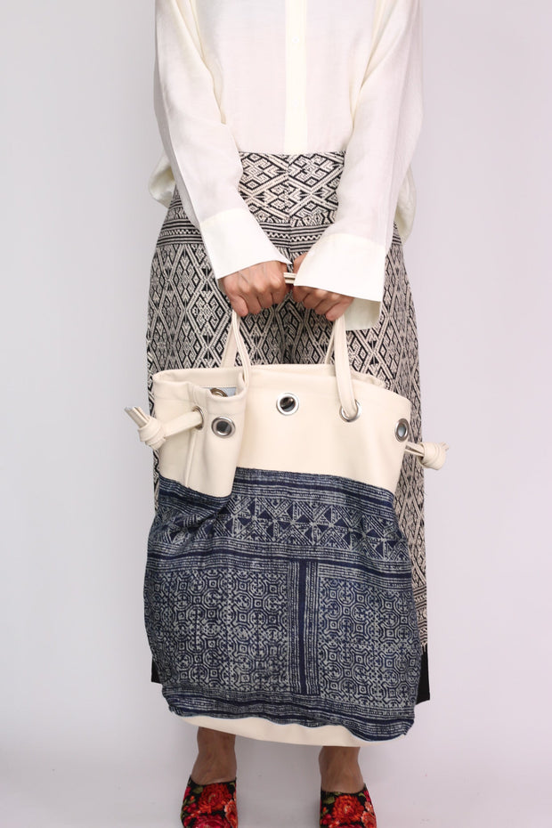 ALMA EMBROIDERED ARTISAN BAG - sustainably made MOMO NEW YORK sustainable clothing, bag slow fashion