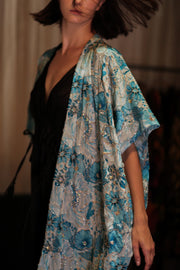 ANDREA EMBROIDERED KIMONO SKY BLUE - sustainably made MOMO NEW YORK sustainable clothing, Coat slow fashion
