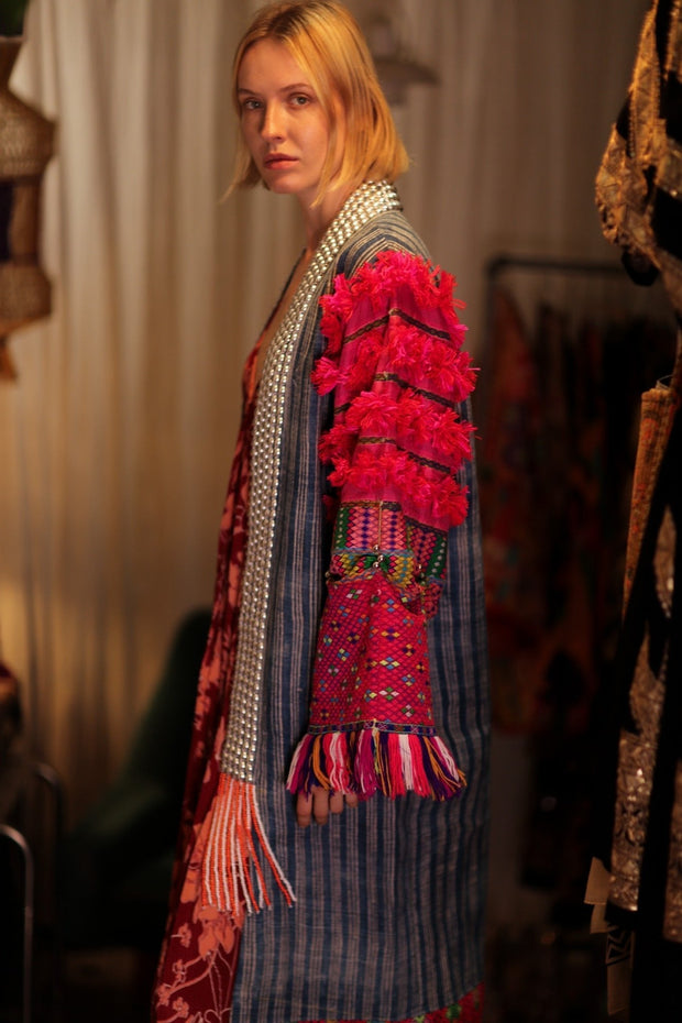 ANOUK EMBROIDERED HANDMADE COAT - sustainably made MOMO NEW YORK sustainable clothing, coatandjacket slow fashion