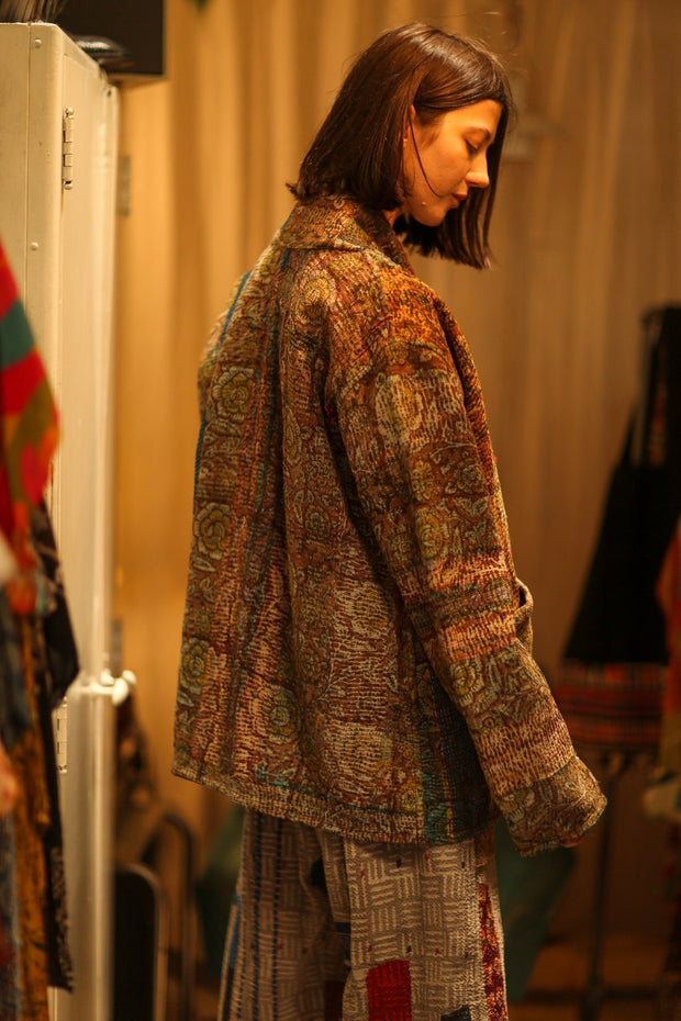 ARTISAN KANTHA KIMONO RIAA - sustainably made MOMO NEW YORK sustainable clothing, Coat slow fashion