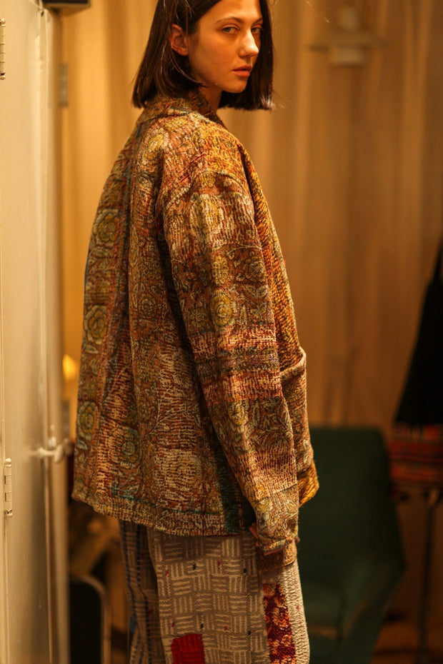 ARTISAN KANTHA KIMONO RIAA - sustainably made MOMO NEW YORK sustainable clothing, Coat slow fashion