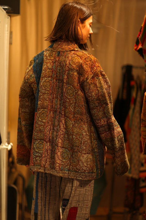 ARTISAN KANTHA KIMONO RIAA - sustainably made MOMO NEW YORK sustainable clothing, Coat slow fashion