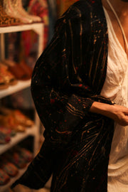 ARTIST PAINTED SILK KIMONO PINA - sustainably made MOMO NEW YORK sustainable clothing, bestseller slow fashion