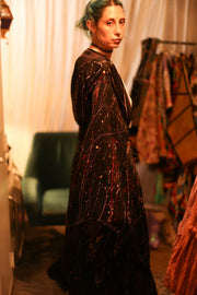 ARTIST PAINTED SILK KIMONO PINA - sustainably made MOMO NEW YORK sustainable clothing, bestseller slow fashion