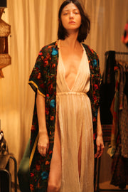 BIANCA EMBROIDERED KIMONO - sustainably made MOMO NEW YORK sustainable clothing, Coat slow fashion
