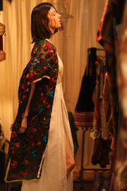 BIANCA EMBROIDERED KIMONO - sustainably made MOMO NEW YORK sustainable clothing, Coat slow fashion
