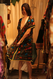 BIANCA EMBROIDERED KIMONO - sustainably made MOMO NEW YORK sustainable clothing, Coat slow fashion