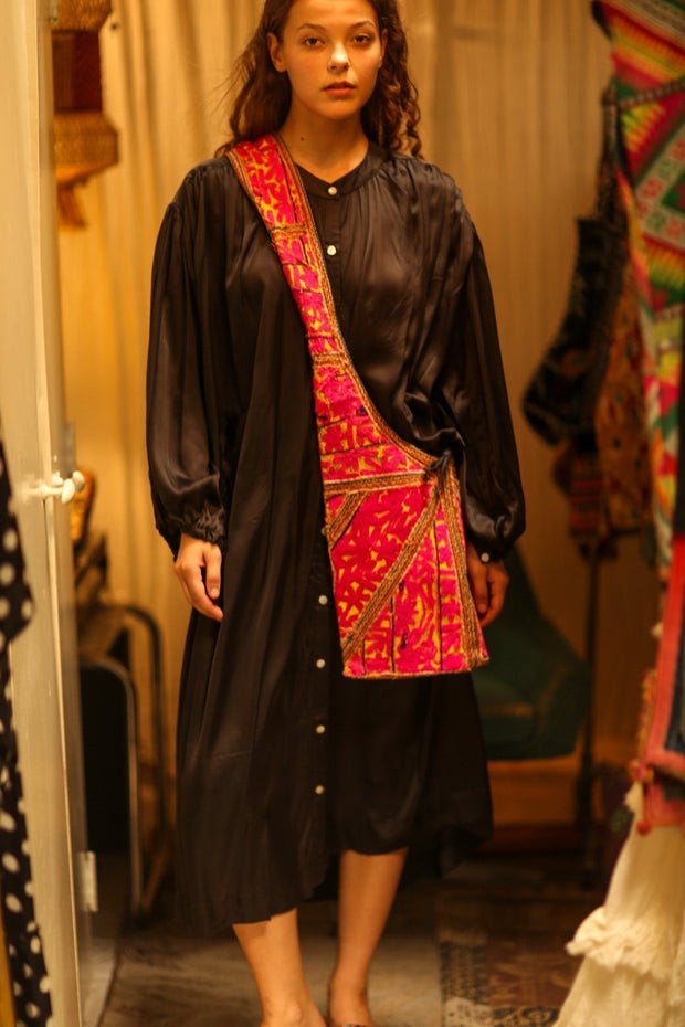 BIBI ARTISAN EMBROIDERED CROSSBODY BAG - sustainably made MOMO NEW YORK sustainable clothing, bag slow fashion