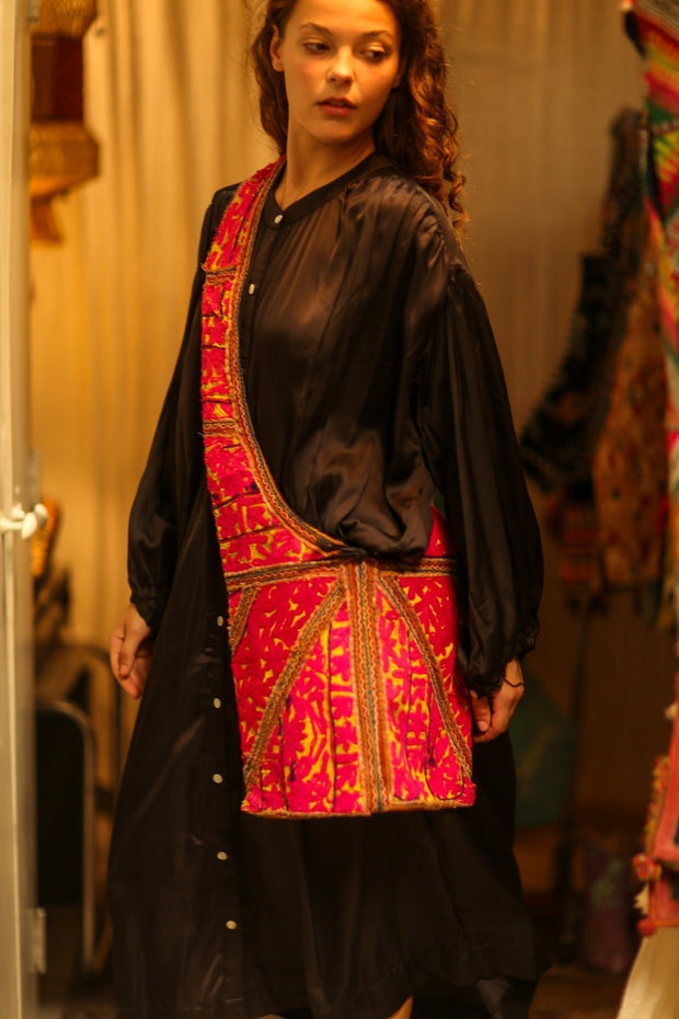 BIBI ARTISAN EMBROIDERED CROSSBODY BAG - sustainably made MOMO NEW YORK sustainable clothing, bag slow fashion