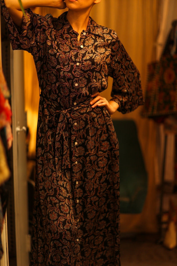 BOTTOM DOWN DRESS RUTH OLISA - sustainably made MOMO NEW YORK sustainable clothing, bestseller slow fashion