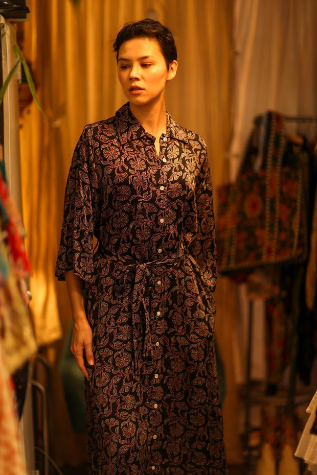 BOTTOM DOWN DRESS RUTH OLISA - sustainably made MOMO NEW YORK sustainable clothing, bestseller slow fashion