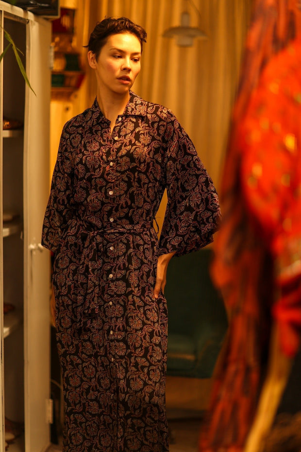 BOTTOM DOWN DRESS RUTH OLISA - sustainably made MOMO NEW YORK sustainable clothing, bestseller slow fashion