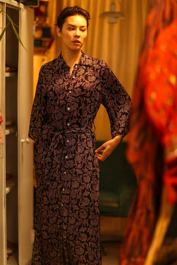 BOTTOM DOWN DRESS RUTH OLISA - sustainably made MOMO NEW YORK sustainable clothing, bestseller slow fashion