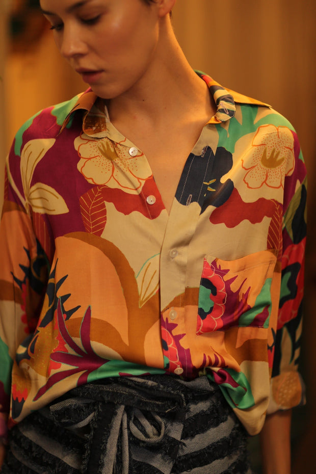 BOYFRIEND BILLIE BROWNIE - sustainably made MOMO NEW YORK sustainable clothing, boyfrend shirt slow fashion