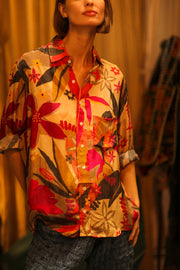 BOYFRIEND BILLIE ME BLOOMING - sustainably made MOMO NEW YORK sustainable clothing, boyfrend shirt slow fashion