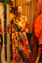 BUTTON DOWN SILK DRESS RUTH AEKI - sustainably made MOMO NEW YORK sustainable clothing, bestseller slow fashion