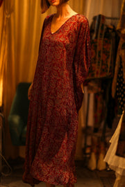 CAFTAN DRESS YAYA OZANI - sustainably made MOMO NEW YORK sustainable clothing, dresskaftan slow fashion