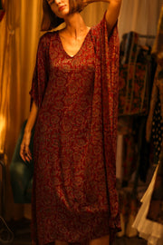 CAFTAN DRESS YAYA OZANI - sustainably made MOMO NEW YORK sustainable clothing, dresskaftan slow fashion