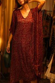 CAFTAN DRESS YAYA OZANI - sustainably made MOMO NEW YORK sustainable clothing, dresskaftan slow fashion