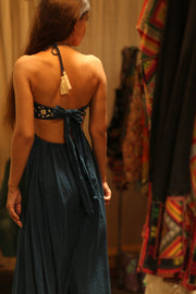 CANDY COTTON EMBROIDERED FLOWER DRESS - sustainably made MOMO NEW YORK sustainable clothing, Boho Chic Dress slow fashion