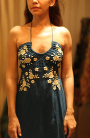 CANDY COTTON EMBROIDERED FLOWER DRESS - sustainably made MOMO NEW YORK sustainable clothing, Boho Chic Dress slow fashion