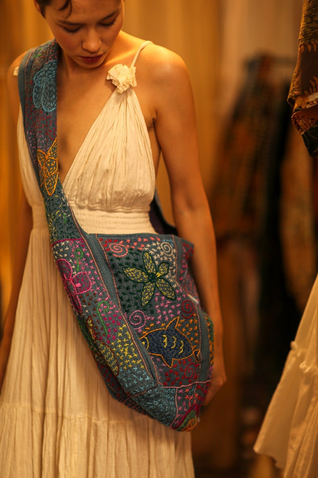 CHAILAI EMBROIDERED BAG - sustainably made MOMO NEW YORK sustainable clothing, bag slow fashion
