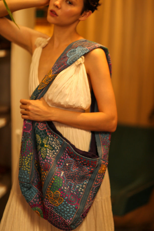 CHAILAI EMBROIDERED BAG - sustainably made MOMO NEW YORK sustainable clothing, bag slow fashion