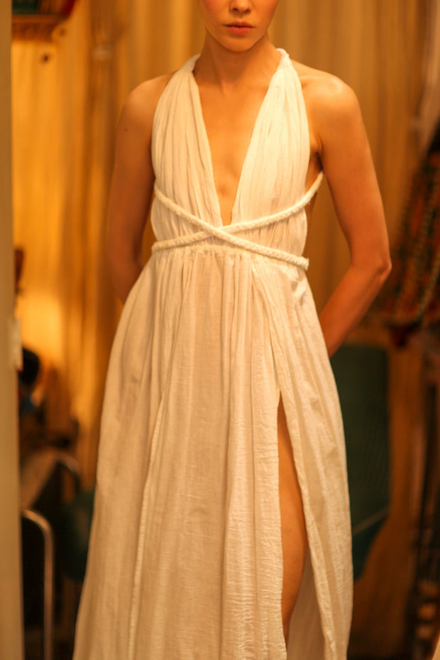 COTTON DRESS MAGRA - sustainably made MOMO NEW YORK sustainable clothing, bestseller slow fashion