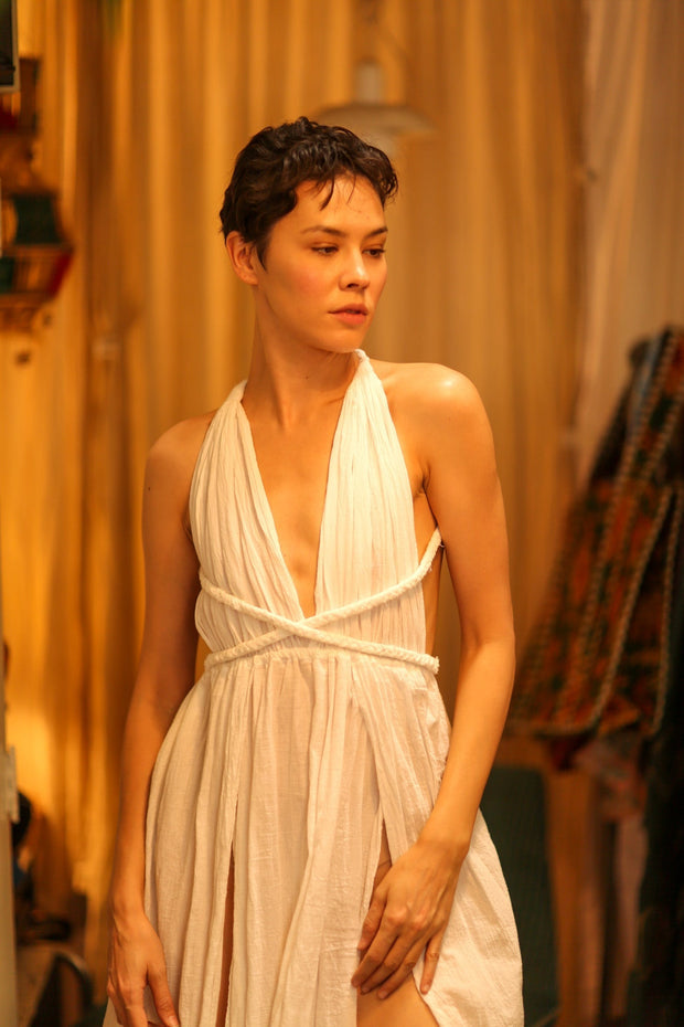 COTTON DRESS MAGRA - sustainably made MOMO NEW YORK sustainable clothing, bestseller slow fashion