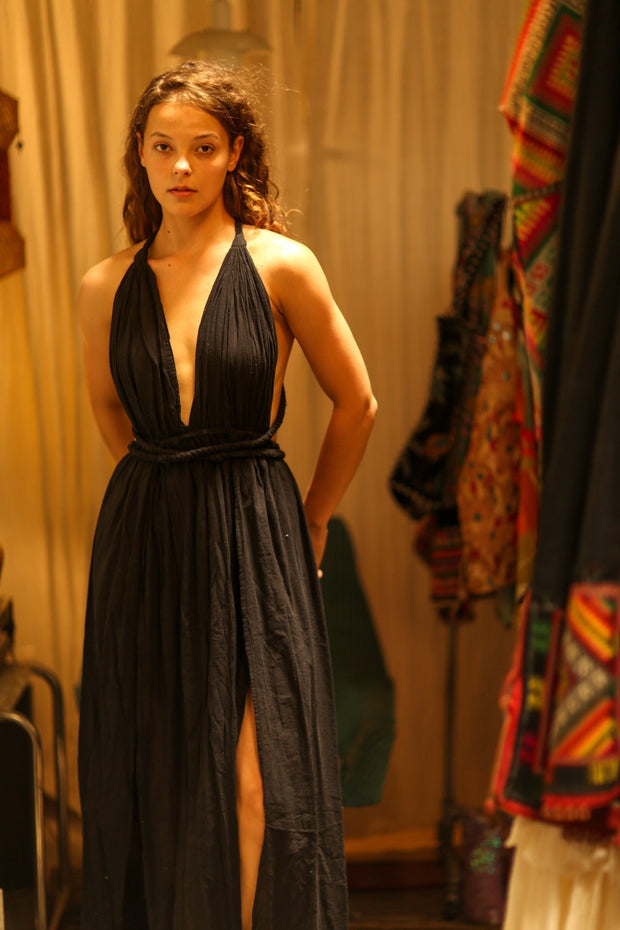 DAISY COTTON DRESS - sustainably made MOMO NEW YORK sustainable clothing, Boho Dress slow fashion