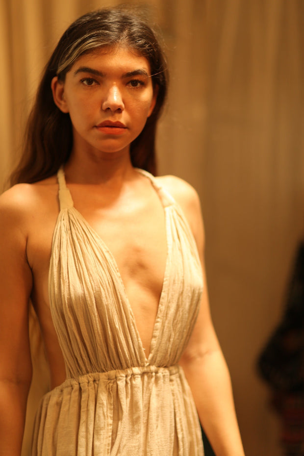 DAISY COTTON DRESS - sustainably made MOMO NEW YORK sustainable clothing, Boho Dress slow fashion