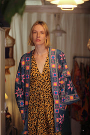 DAMON KANCHON SHORT KIMONO PINK - sustainably made MOMO NEW YORK sustainable clothing, coatandjacket slow fashion