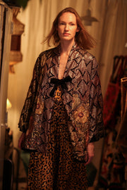 DIANA EMBELLISHED KIMONO - sustainably made MOMO NEW YORK sustainable clothing, embellished slow fashion
