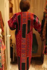 DORI TRIBAL PATCHWORK KIMONO - sustainably made MOMO NEW YORK sustainable clothing, Embroidered Patchwork slow fashion