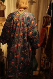 DUMA ARTISAN MADE EMBROIDERED KIMONO PINK 2 - sustainably made MOMO NEW YORK sustainable clothing, Coat slow fashion