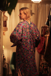 DUMA ARTISAN MADE EMBROIDERED KIMONO ZIGZAG - sustainably made MOMO NEW YORK sustainable clothing, Coat slow fashion