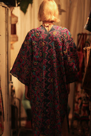 DUMA ARTISAN MADE EMBROIDERED KIMONO ZIGZAG - sustainably made MOMO NEW YORK sustainable clothing, Coat slow fashion