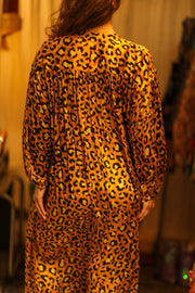 ELIZABETH SILK DRESS LEO - sustainably made MOMO NEW YORK sustainable clothing, Boho Chic slow fashion