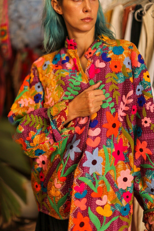 EMBROIDERED JACKET HOSIA - sustainably made MOMO NEW YORK sustainable clothing, bestseller slow fashion