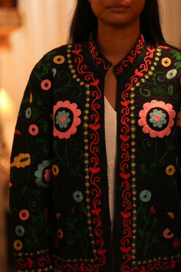EMBROIDERED JACKET INGRID ARNOLD - sustainably made MOMO NEW YORK sustainable clothing, bestseller slow fashion