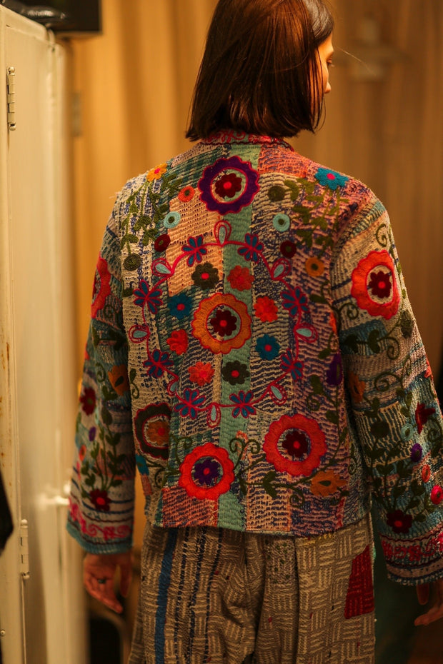 EMBROIDERED JACKET LIBBY - sustainably made MOMO NEW YORK sustainable clothing, coatandjacket slow fashion