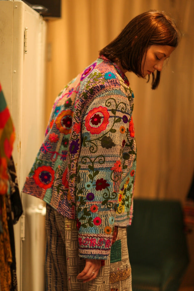 EMBROIDERED JACKET LIBBY - sustainably made MOMO NEW YORK sustainable clothing, coatandjacket slow fashion