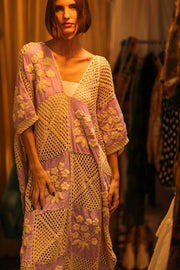 EMBROIDERED KAFTAN DRESS COBEIN - sustainably made MOMO NEW YORK sustainable clothing, bestseller slow fashion
